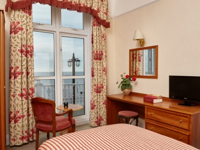 Single sea view bedroom at The Royal York & Faulkner Hotel, Sidmouth