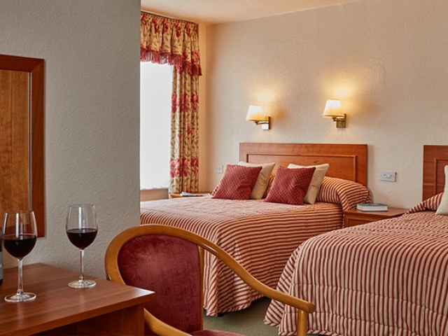 Comfortable standard twin room at The Royal York & Faulkner Hotel, Sidmouth