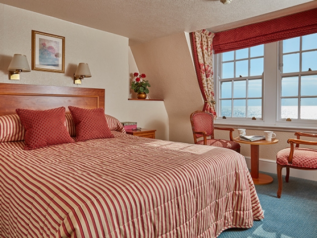 Sea view double bedroom at The Royal York & Faulkner Hotel, Sidmouth