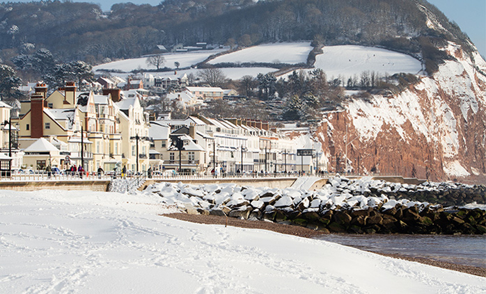 Winter view of Salcombe Hill, Sidmouth