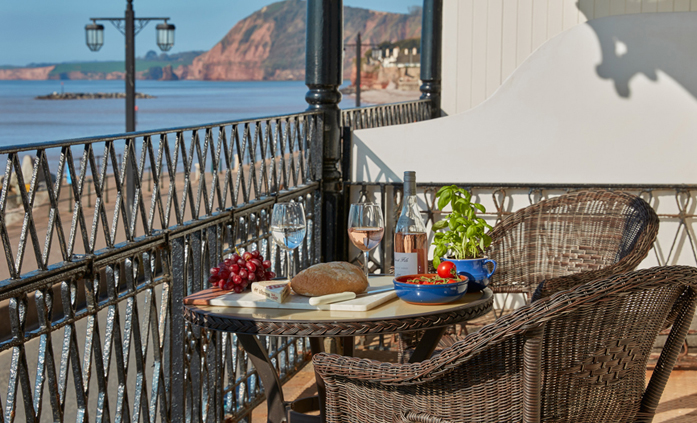 Enjoy magnificent views from the York Suite balcony, Sidmouth